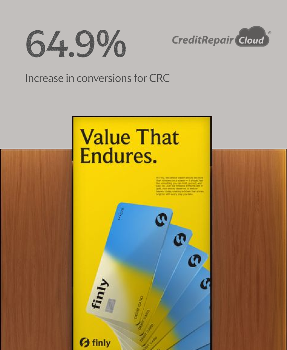 64.9% increase in conversions for CreditRepair Cloud