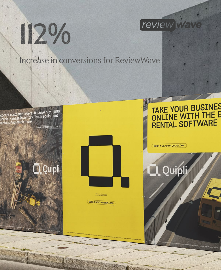112% increase in conversions for ReviewWave